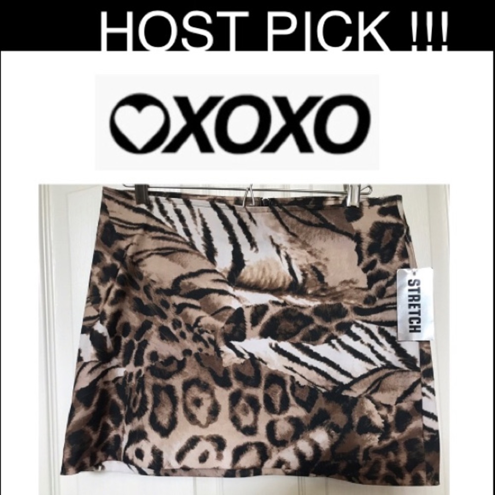 🎉HP🎉🆕 NWT Vintage 90’s Animal Print Skirt Jr.7